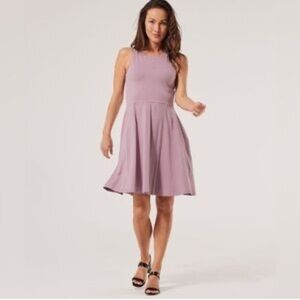 Pact Mauve Sleeveless Mini Dress sz. small *flaw*